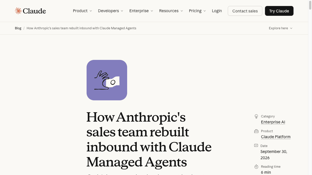 Anthropicのページ