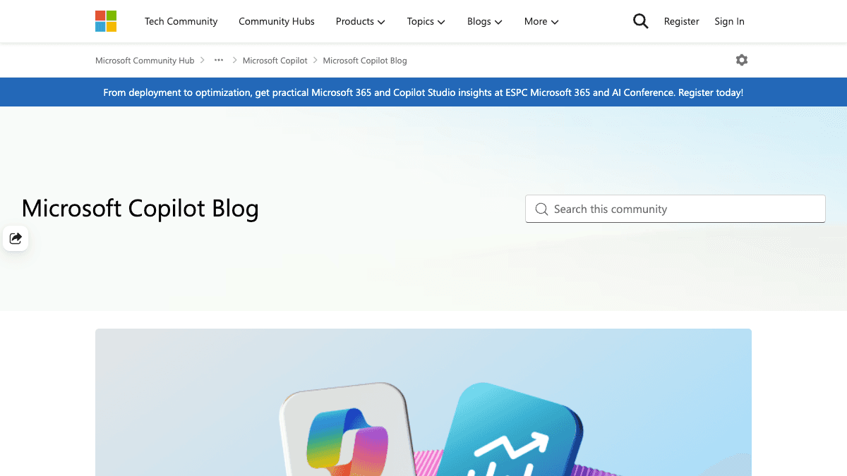 Microsoft Tech Communityのページ
