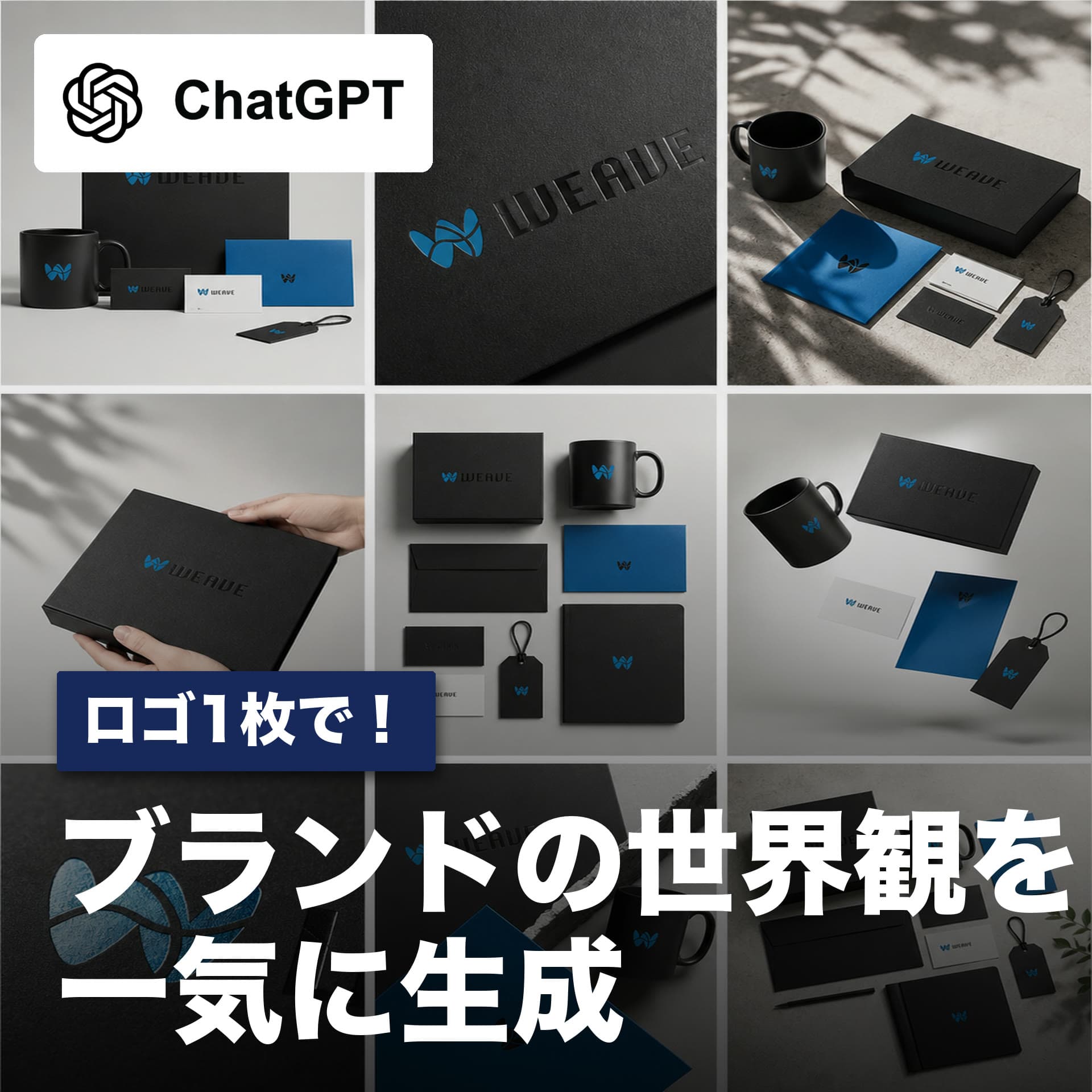 ロゴ1枚で、ブランドの世界観を一発生成｜ChatGPTモックアップボード