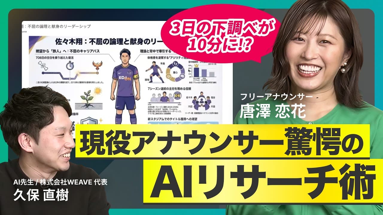 唐澤アナ 生成AI教室 「仕事編」｜元RCC唐澤アナが業務効率化のためのAI活用術を学ぶ！