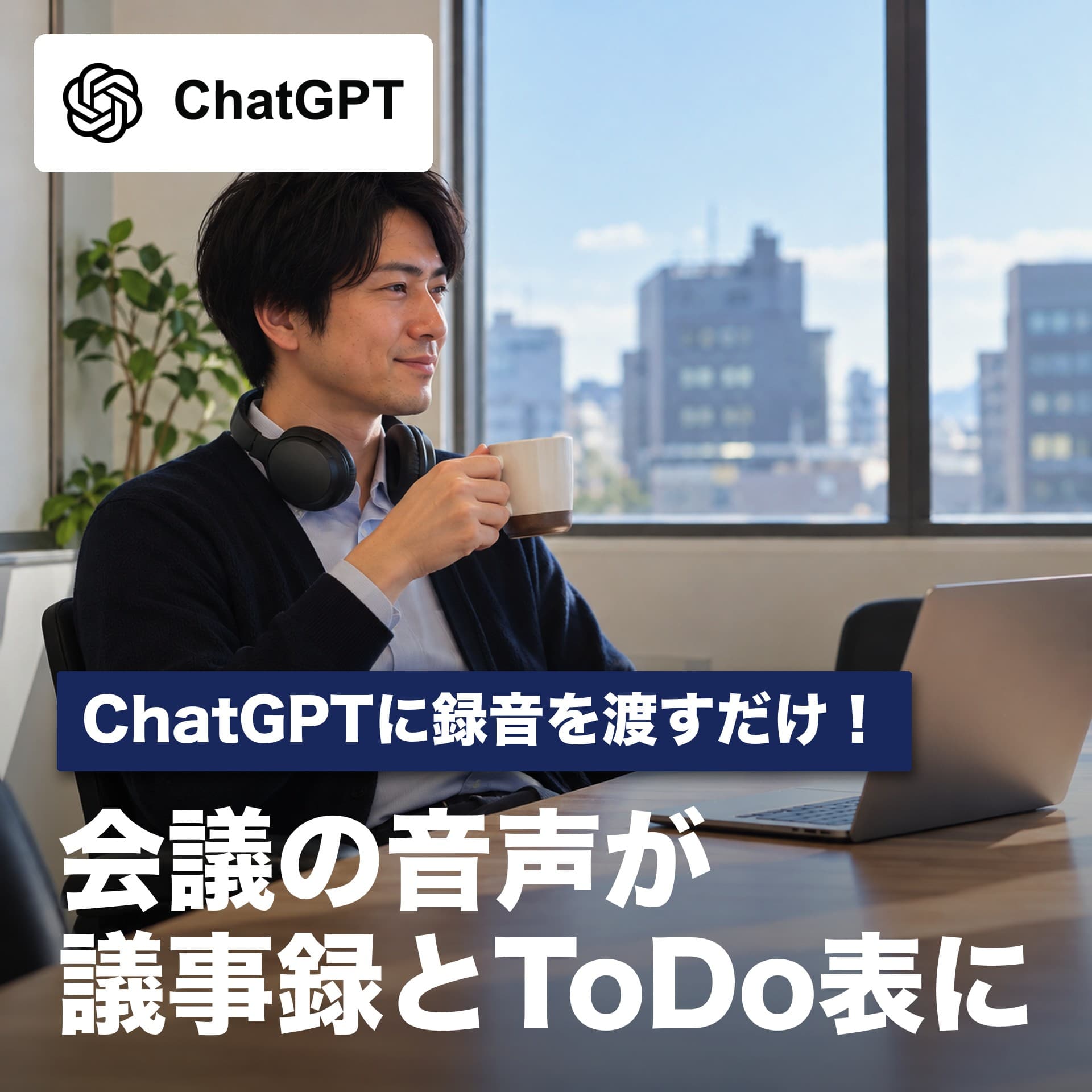 ChatGPTで音声から議事録を作成｜録音を添付して決定事項とToDoを表に