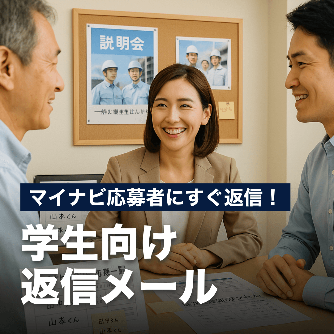 マイナビ応募者にすぐ返信！学生向け返信メール