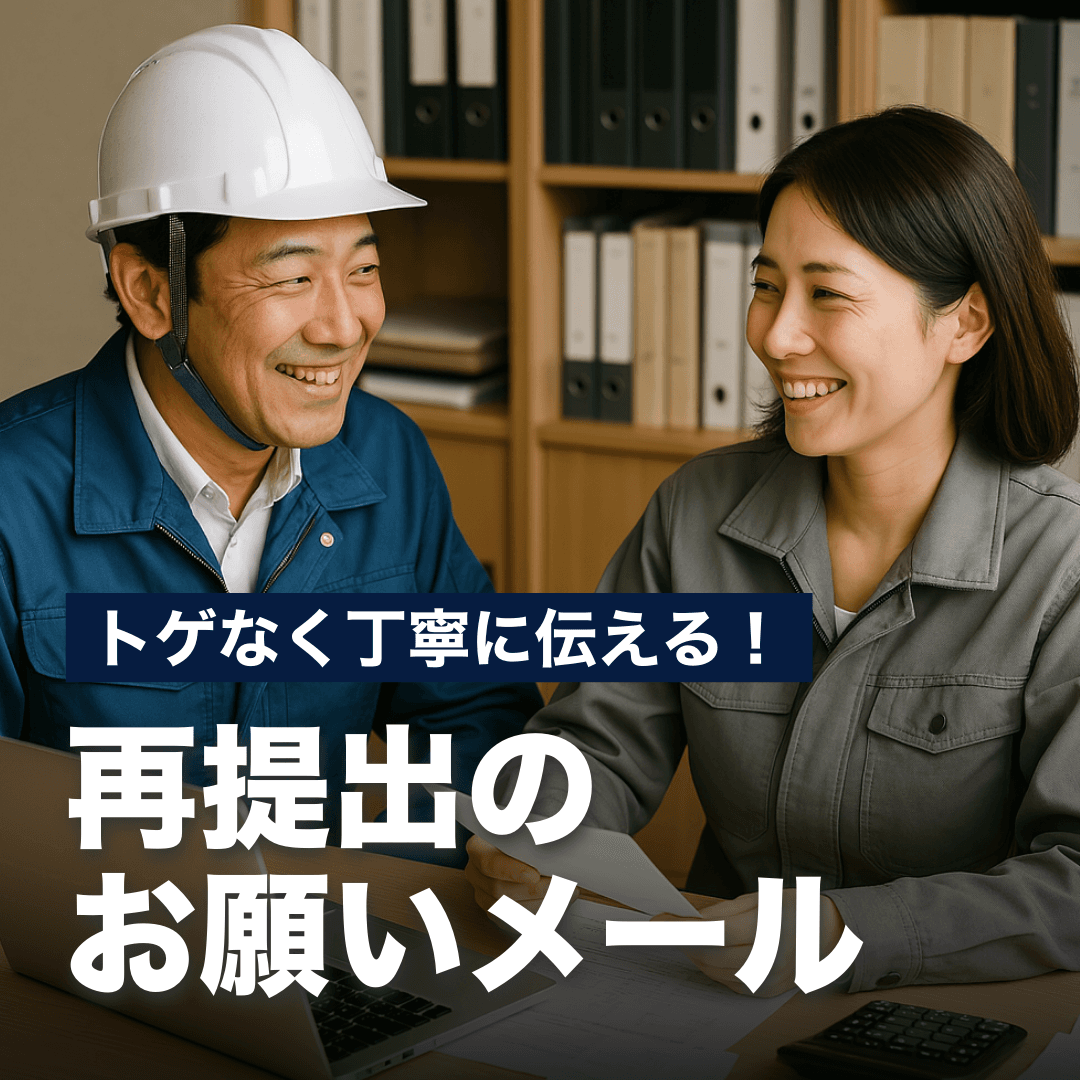 トゲなく丁寧に伝える！再提出のお願いメール