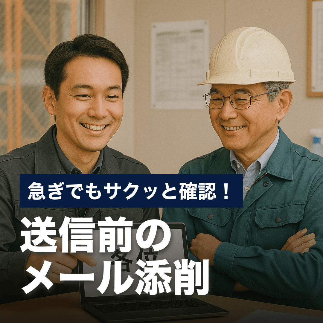 急ぎでもサクッと確認！送信前のメール添削