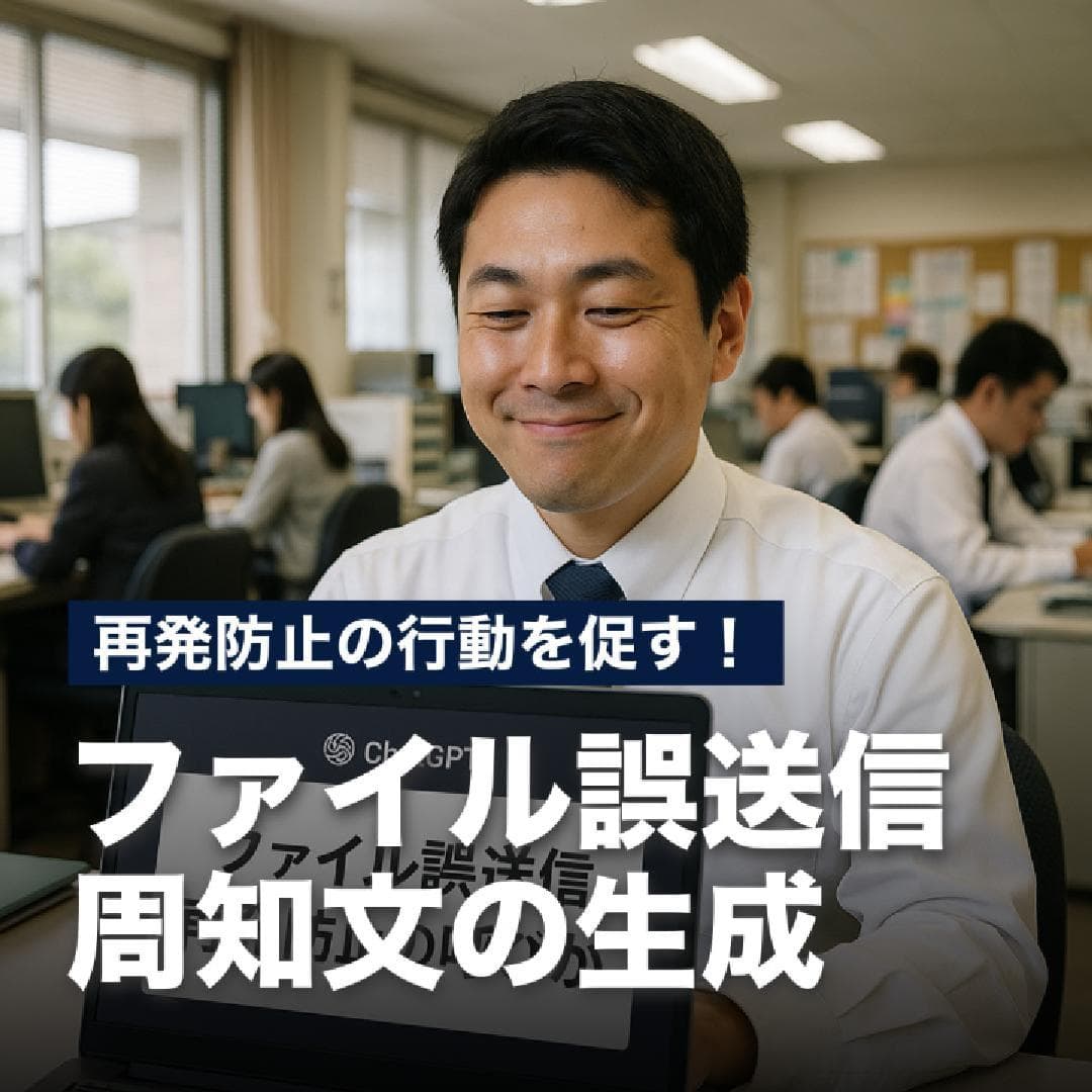 再発防止の行動を促す！ファイル誤送信の周知文の生成
