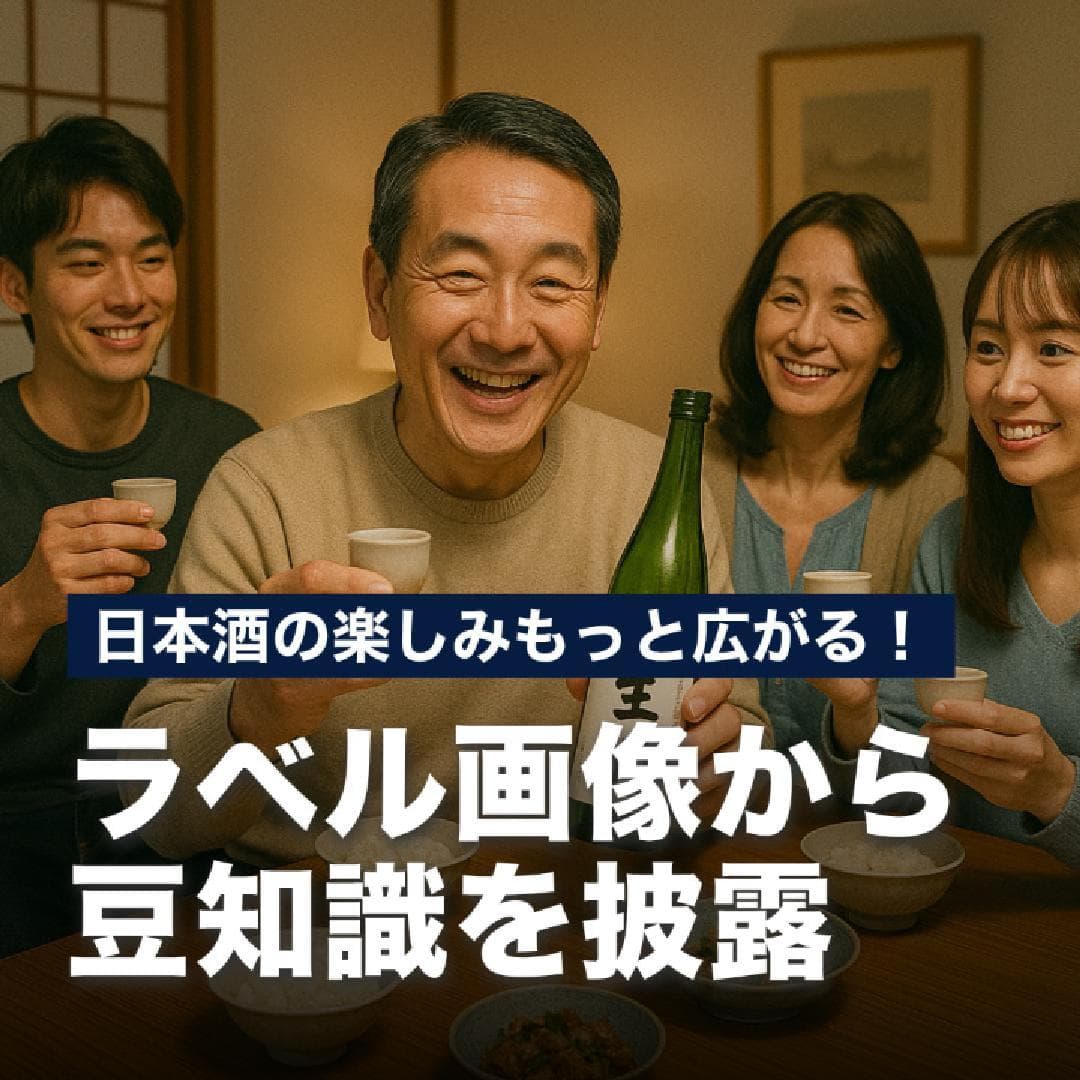 日本酒の楽しみもっと広がる！ラベル画像から豆知識を披露