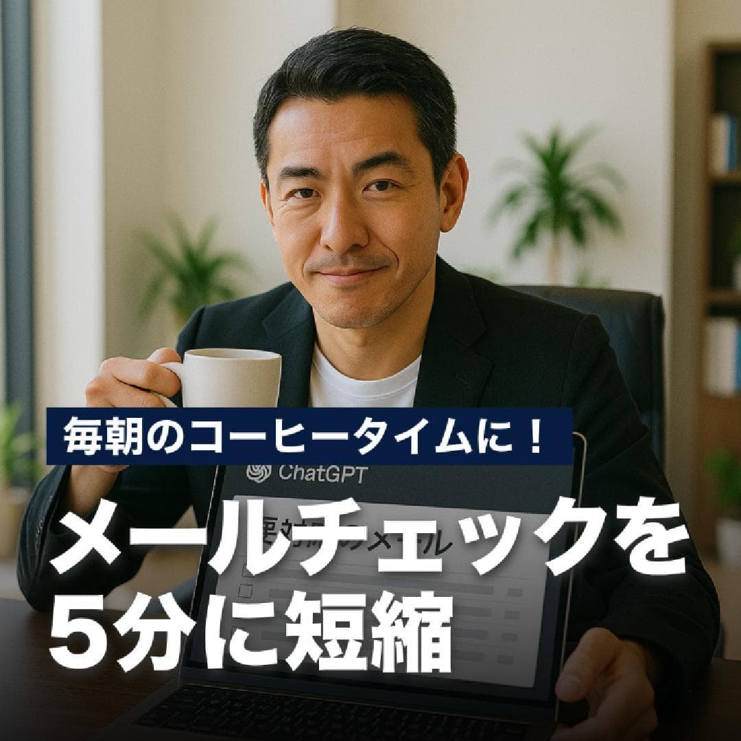毎朝のコーヒータイムに！メールチェックを5分に短縮